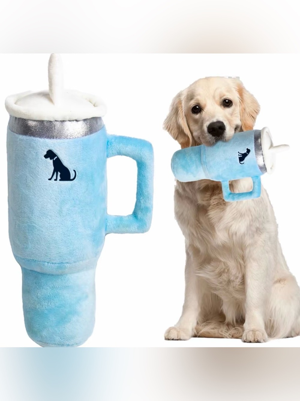 Plush Blue Dog Toy Travel Mug 🐕🐾